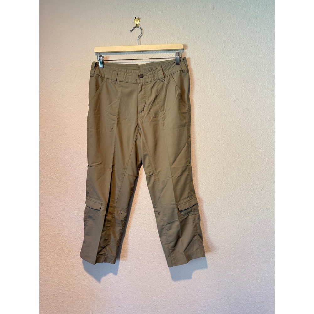 Columbia Titanium Womens Khaki Packable Cargo Capri Hiking Pants Size 6 TL8302